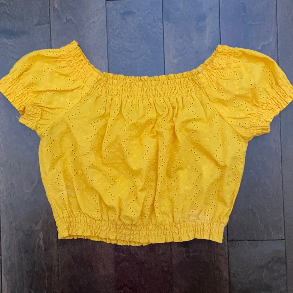 Cropped off the shoulder top